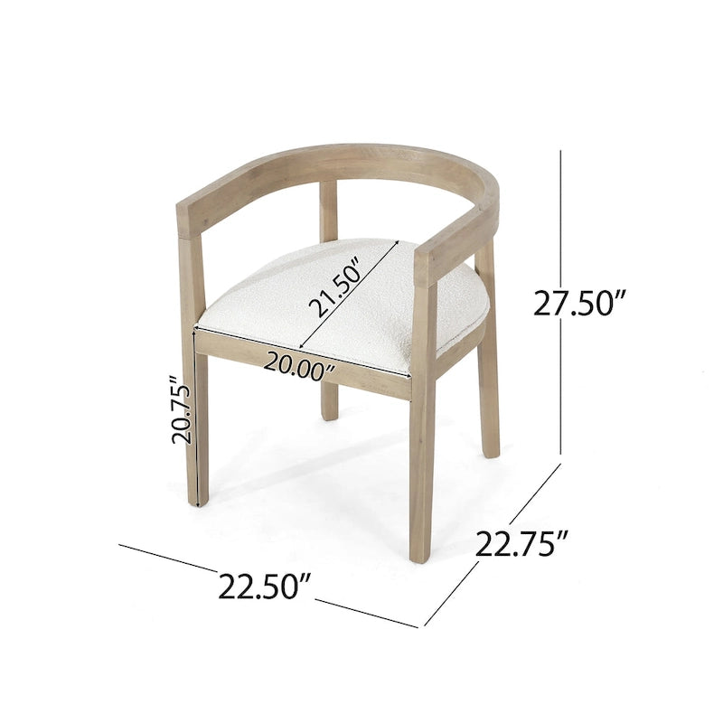 Ensemble de salle à manger 7 pièces Hudson en tissu et bois par Christopher Knight Home