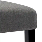 Tabourets de bar de hauteur comptoir avec dossier, revêtement en tissu de 61 cm (24 pouces), garniture cloutée, ensemble de 2