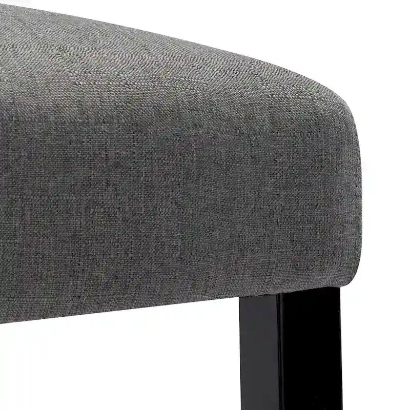 Tabourets de bar de hauteur comptoir avec dossier, revêtement en tissu de 61 cm (24 pouces), garniture cloutée, ensemble de 2