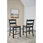 Signature Design by Ashley Valebeck Black/Brown Counter Height Barstool - 20 W x 22 D x 39 H