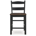Tabouret de bar Signature Design by Ashley Valebeck, hauteur comptoir, noir/marron - 51 cm (L) x 56 cm (P) x 99 cm (H)