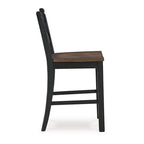 Tabouret de bar Signature Design by Ashley Valebeck, hauteur comptoir, noir/marron - 51 cm (L) x 56 cm (P) x 99 cm (H)