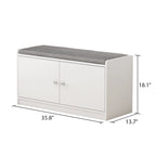 Timechee Entyrway Shoe Change Bench Storage Cabinets with Cushion