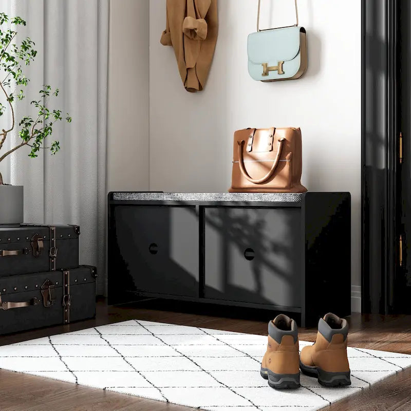 Armoires de rangement pour change de chaussures d'entrée Timechee avec coussin