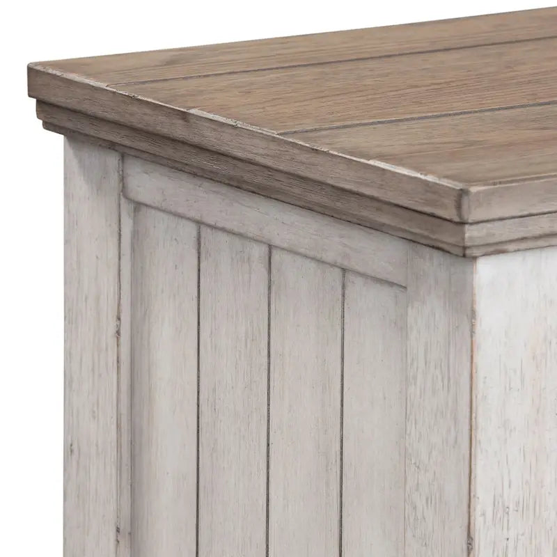 Commode à 9 tiroirs Heartland blanc antique et tabac