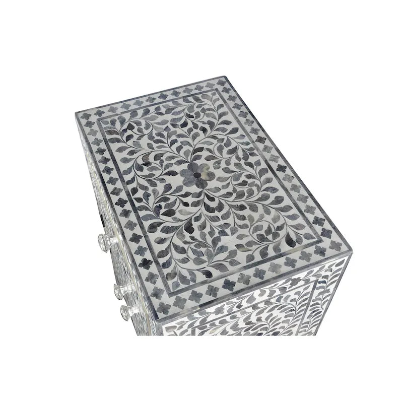 Meuble d'appoint Steve Silver Firoz incrusté d'os