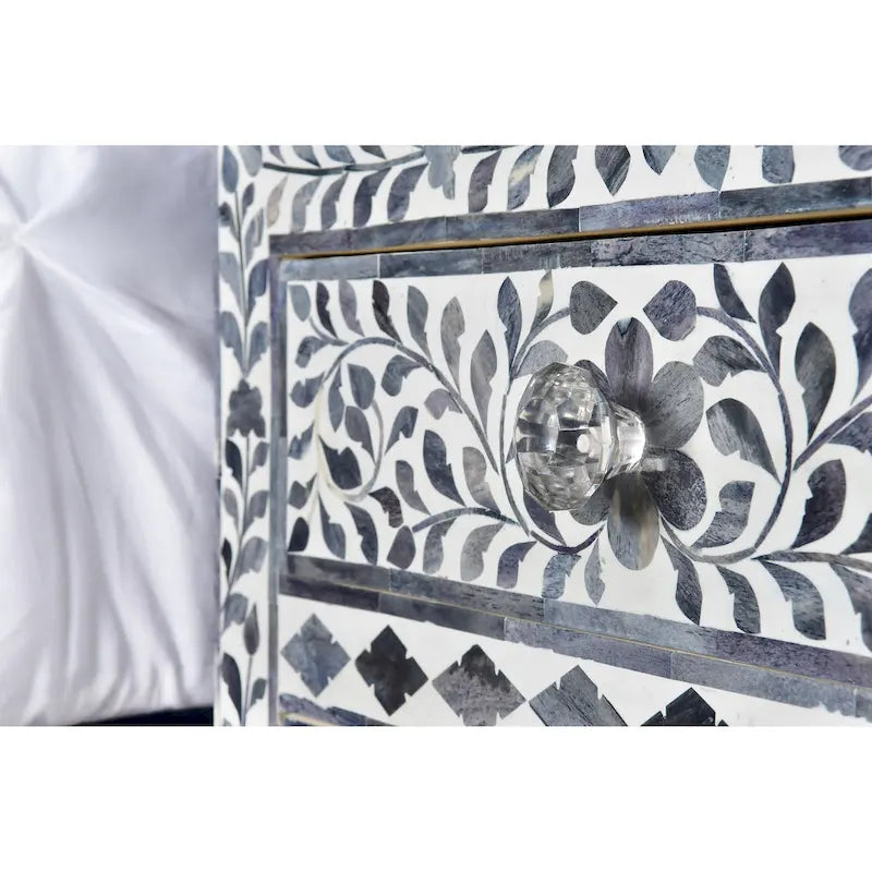 Meuble d'appoint Steve Silver Firoz incrusté d'os