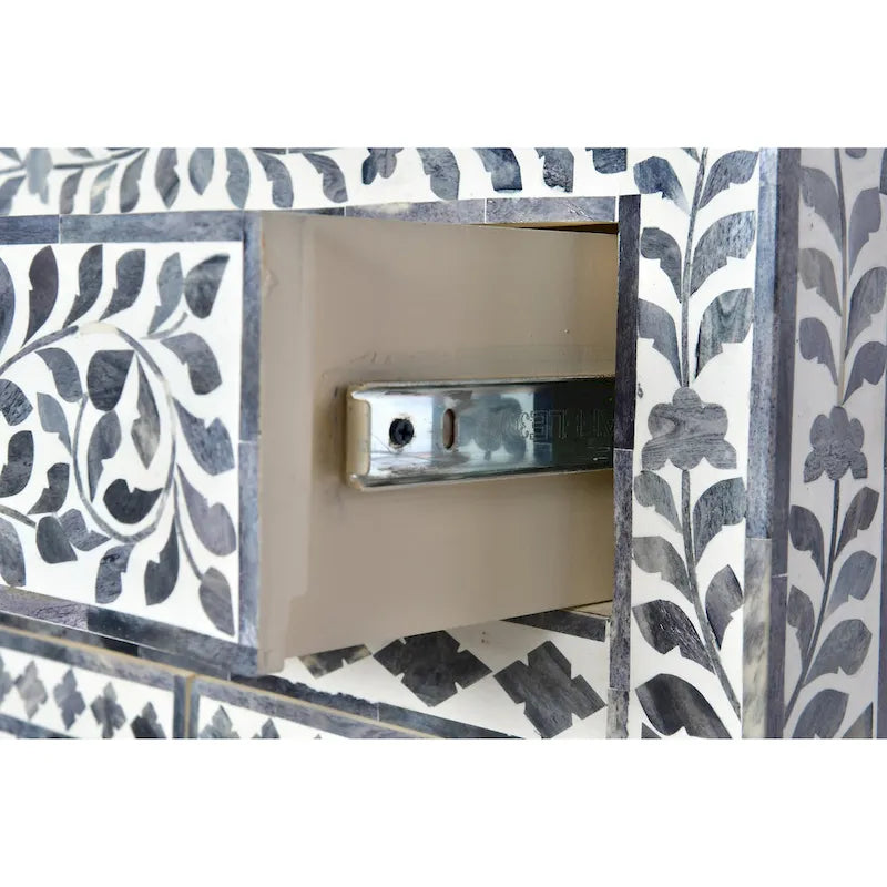 Meuble d'appoint Steve Silver Firoz incrusté d'os