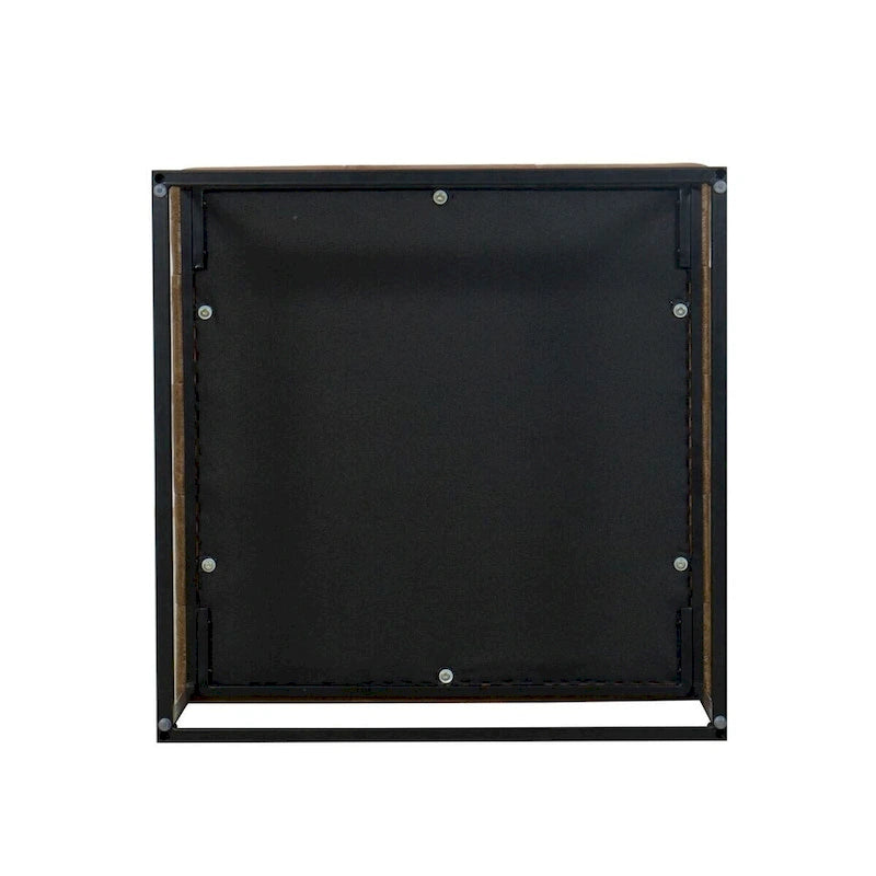 Pouf cocktail HomePop Draper Square à dessus capitonné