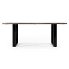 Table de salle à manger moderne Modrest Taylor en bois massif à bords naturels