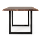 Table de salle à manger moderne Modrest Taylor en bois massif à bords naturels