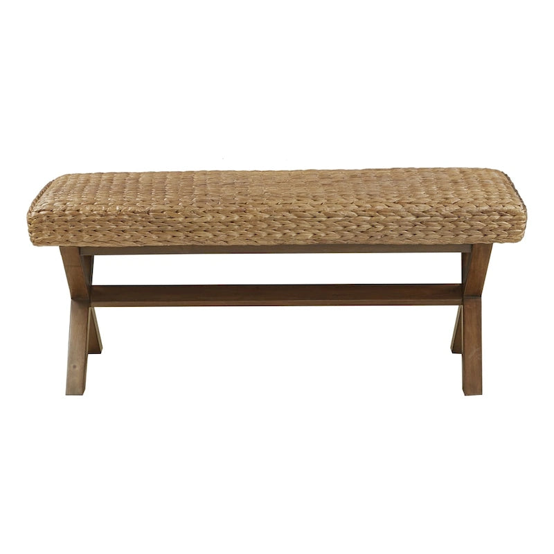 Banc d'appoint INK+IVY Seadrift en jacinthe d'eau tissée à la main