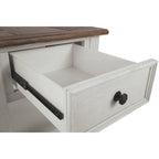 Table d'appoint décontractée Bolanburg blanc antique/marron