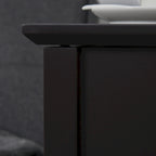 Table d'appoint HOMCOM avec plateau rabattable, placard et étagère inférieure, meuble de rangement décoratif pour chambre à coucher