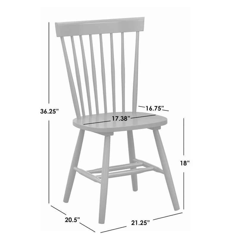 Chaises de salle à manger Simple Living Venice en bois massif à fuseaux (lot de 2)