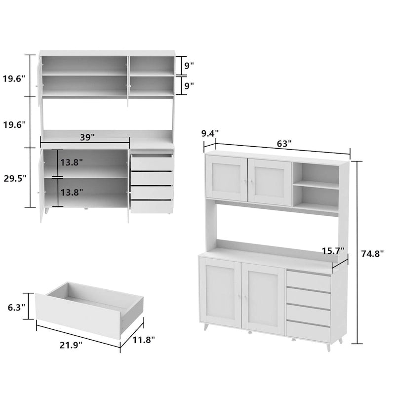 Buffet, armoire à vin, armoire à thé, placard de cuisine, vaisseliers