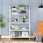 Étagère de boulanger à 5 niveaux avec rangement, support de cuisine pour micro-ondes, chariot