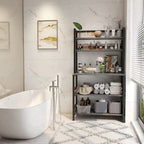 Étagère de boulanger à 5 niveaux avec rangement, support de cuisine pour micro-ondes, chariot