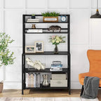 Étagère de boulanger à 5 niveaux avec rangement, support de cuisine pour micro-ondes, chariot