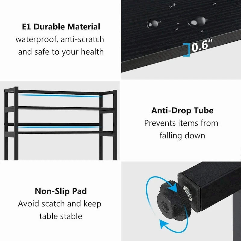 Étagère de boulanger à 5 niveaux avec rangement, support de cuisine pour micro-ondes, chariot