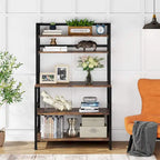 Étagère de boulanger à 5 niveaux avec rangement, support de cuisine pour micro-ondes, chariot