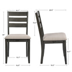 Ensemble de 4 chaises de salle à manger en bois à dossier à lattes