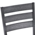 Ensemble de 4 chaises de salle à manger en bois à dossier à lattes