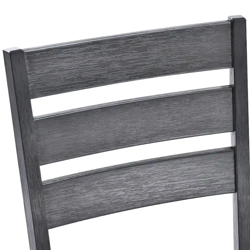 Ensemble de 4 chaises de salle à manger en bois à dossier à lattes