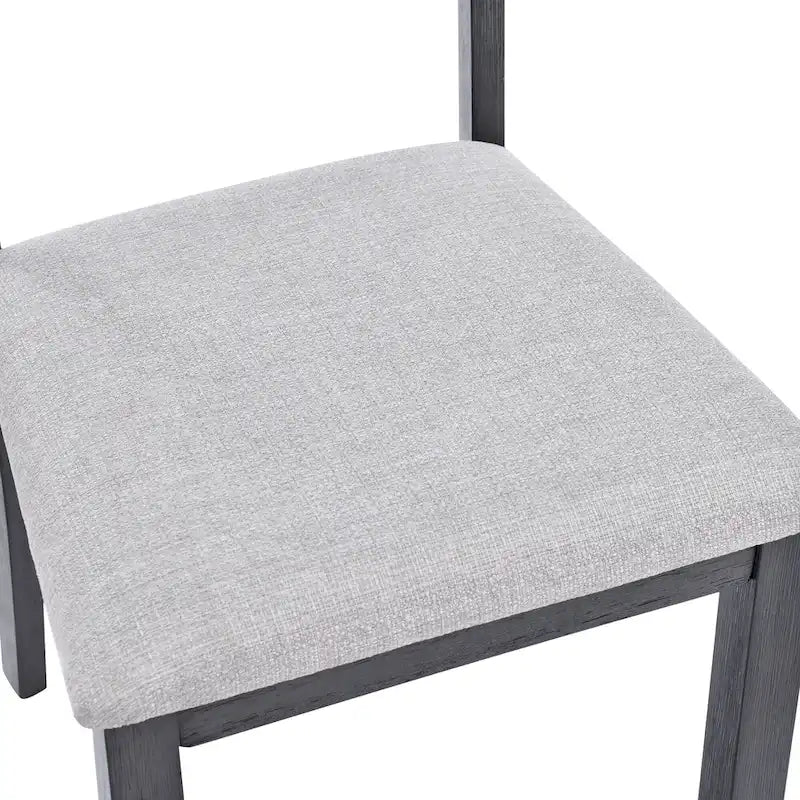 Ensemble de 4 chaises de salle à manger en bois à dossier à lattes