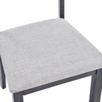 Ensemble de 4 chaises de salle à manger en bois à dossier à lattes