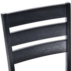 Ensemble de 4 chaises de salle à manger en bois à dossier à lattes