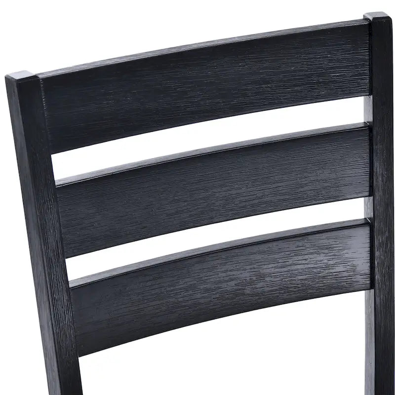 Ensemble de 4 chaises de salle à manger en bois à dossier à lattes