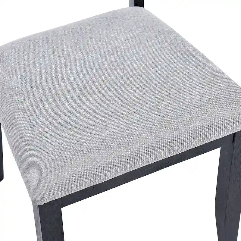 Ensemble de 4 chaises de salle à manger en bois à dossier à lattes