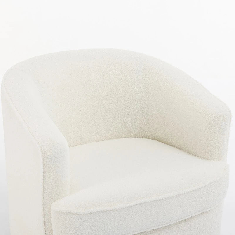 SEYNAR Fauteuil club pivotant à 360° en tissu bouclé moderne (lot de 2)