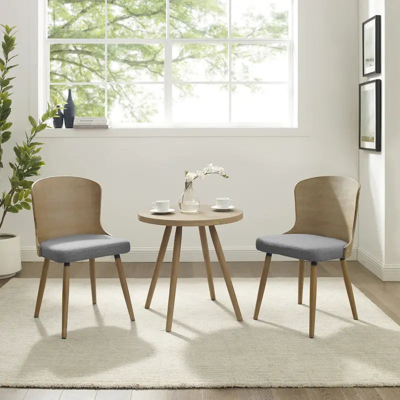 Chaises de salle à manger Corvus Calvados style moderne du milieu du siècle (lot de 2)