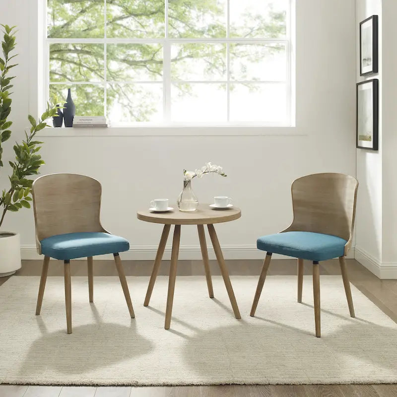 Chaises de salle à manger Corvus Calvados style moderne du milieu du siècle (lot de 2)