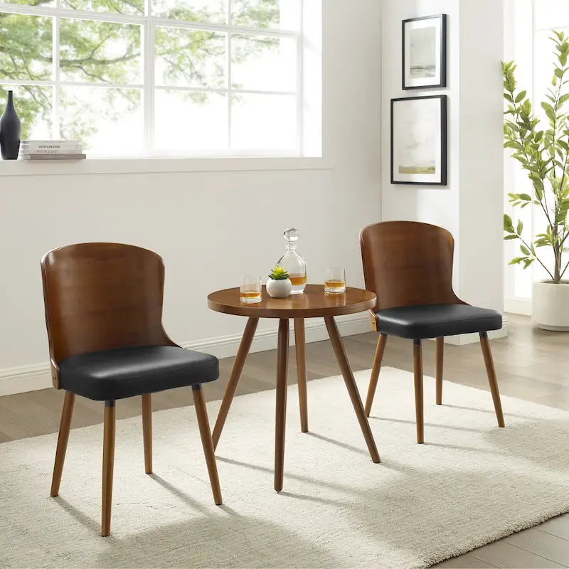Chaises de salle à manger Corvus Calvados style moderne du milieu du siècle (lot de 2)