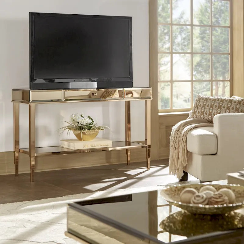 Meuble TV console Camille avec miroir et tiroir par iNSPIRE Q Bold