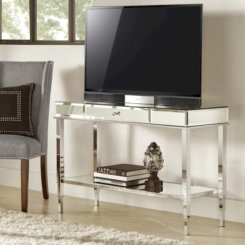 Meuble TV console Camille avec miroir et tiroir par iNSPIRE Q Bold