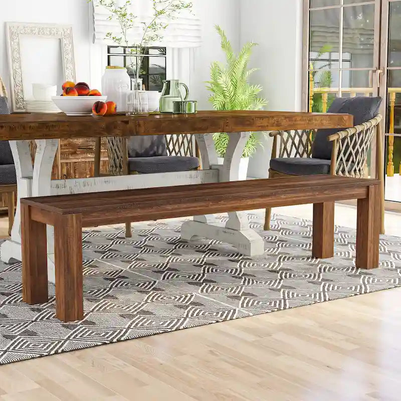 Anaisha Rustic Solid Mango Wood Dining Bench by Furniture of America
