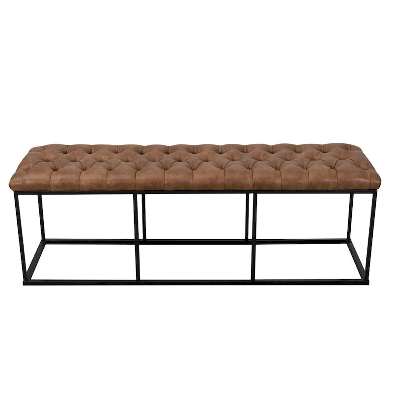 Banc décoratif en similicuir Carbon Loft DeAngelo