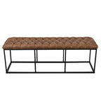 Banc décoratif en similicuir Carbon Loft DeAngelo