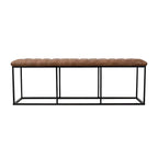 Banc décoratif en similicuir Carbon Loft DeAngelo