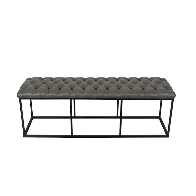 Banc décoratif en similicuir Carbon Loft DeAngelo