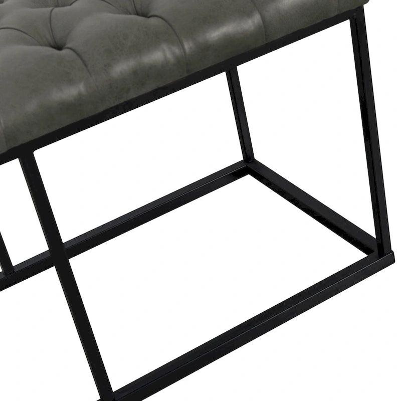 Banc décoratif en similicuir Carbon Loft DeAngelo