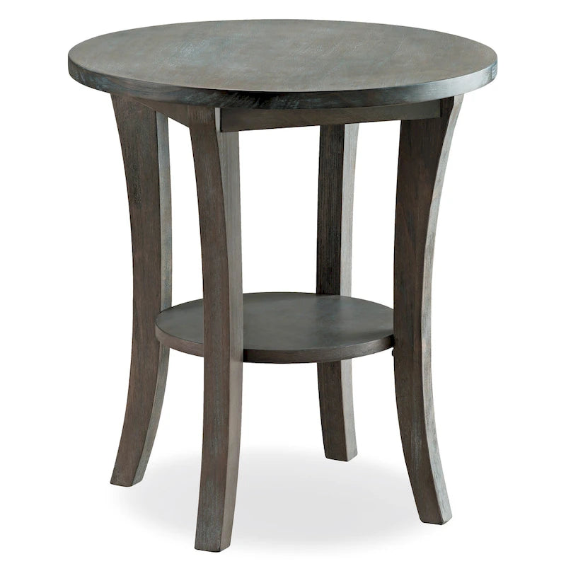 Table d'appoint ronde Leick Home avec étagère