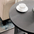 Table d'appoint ronde Leick Home avec étagère