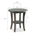Table d'appoint ronde Leick Home avec étagère