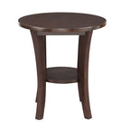 Table d'appoint ronde Leick Home avec étagère
