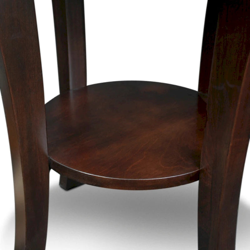 Table d'appoint ronde Leick Home avec étagère